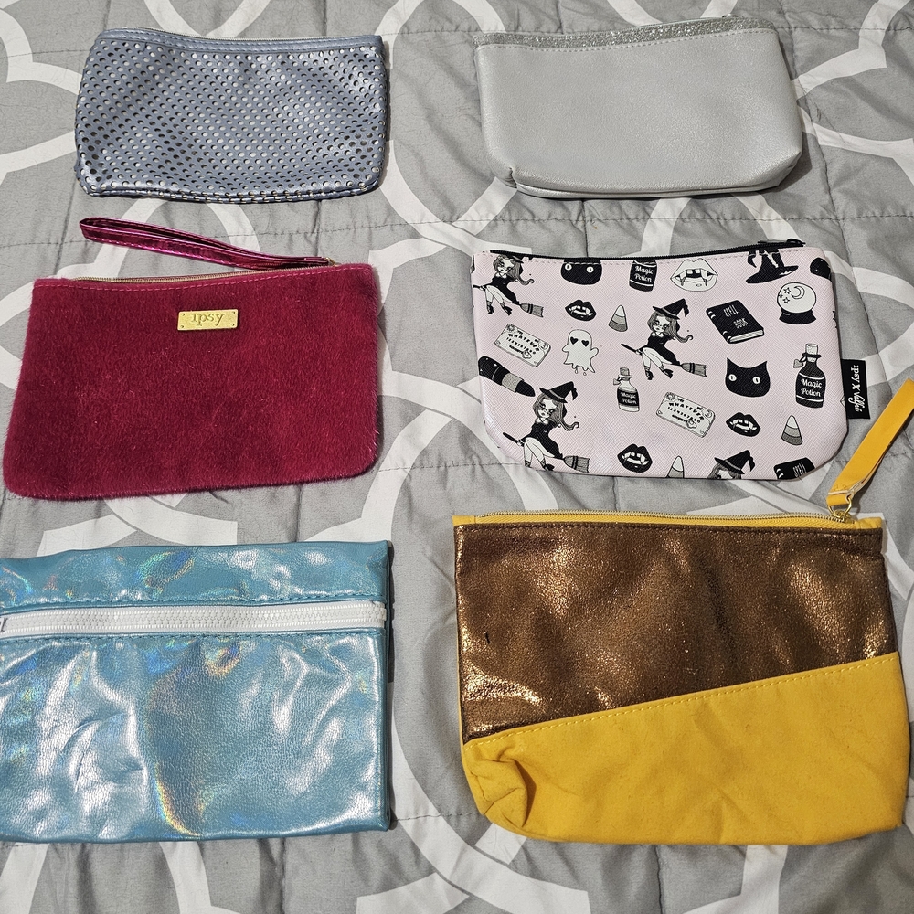 IPSY Assorted Cosmetic Pouches/Bags Set X11